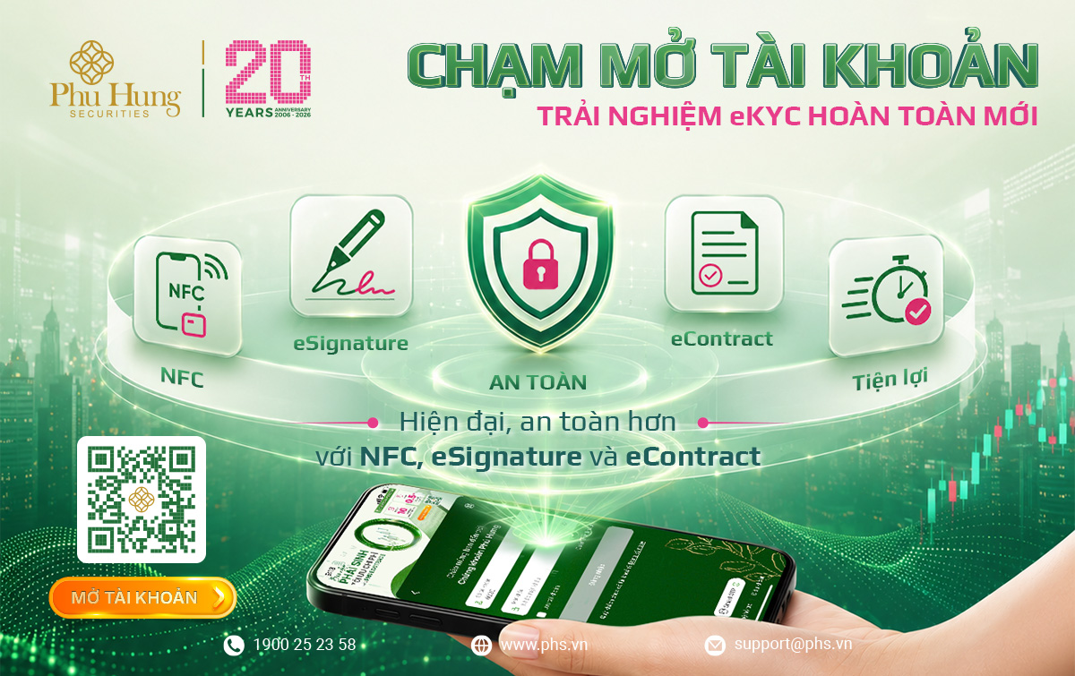 Thumbnail PHS NÂNG CẤP TÍNH NĂNG MỞ TÀI KHOẢN eKYC MỚI TRÊN PHS ELITE TRADING